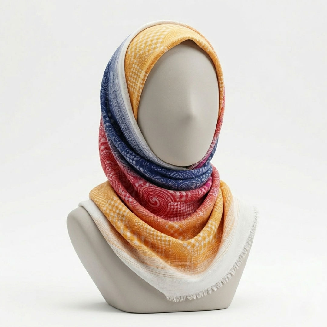 Paisley/Houndstooth Ombre Scarf